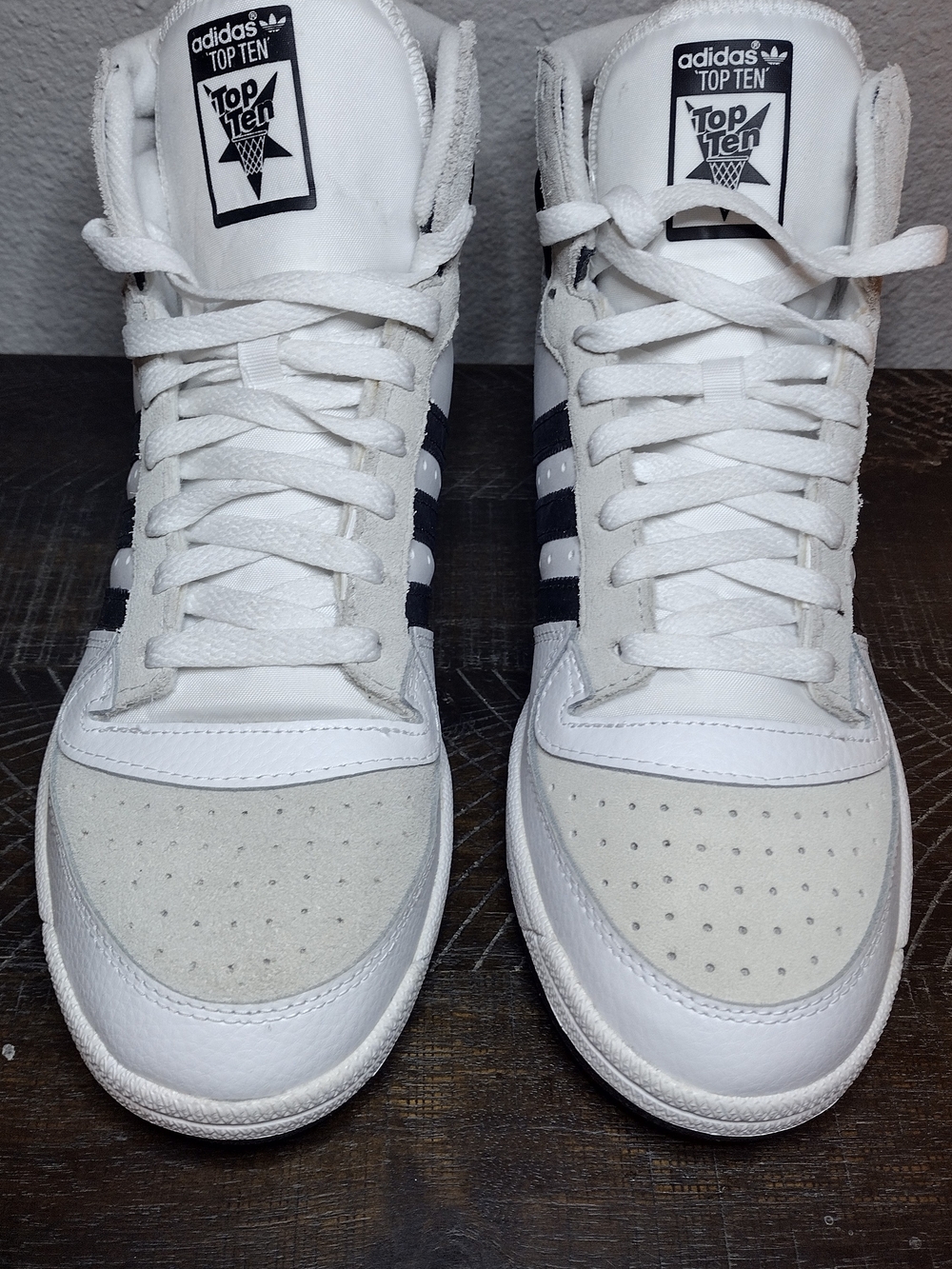 adidas Top Ten Men’s White and Black-Top Sneakers